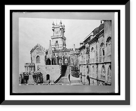 Spain. Chateau Penha at Cintra, Antique Print