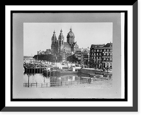 Historic Framed Print, Holland. Church of St. Nicholas, Amsterdam,  17-7/8" x 21-7/8"