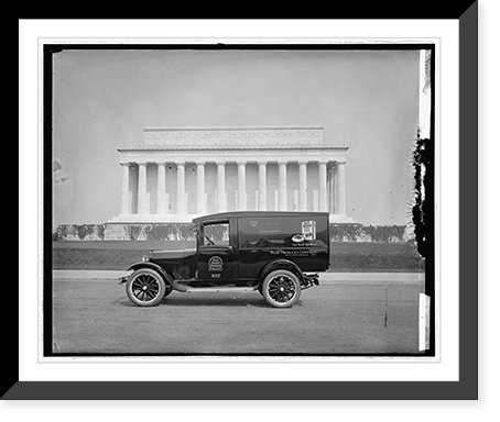 Semmes Motor Co. Post's truck at Lincoln Memorial, Washington, D.C. Classic, Antique Wall Art