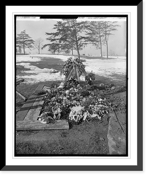 Historic Framed Print, [...] Lincoln cemetery,  17-7/8" x 21-7/8"