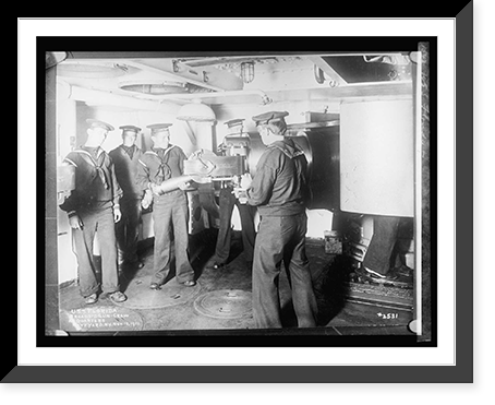 U.S.S. Florida, Broadside crew at quarters, Navy Yard, NY, Nov. 10, 1911 Classic, Antique Print