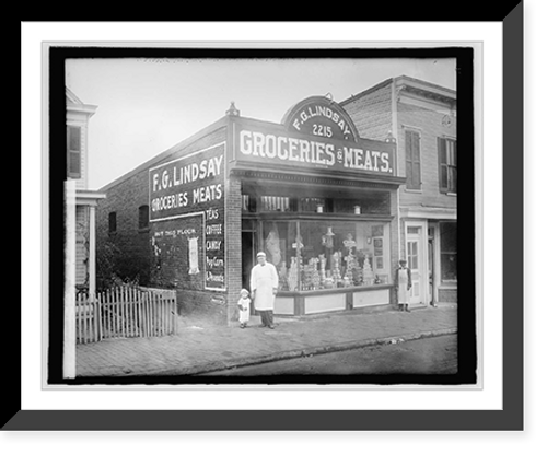 Historic Framed Print, F.G. Lindsay store front, Anacostia, [Washington, D.C.],  17-7/8" x 21-7/8"