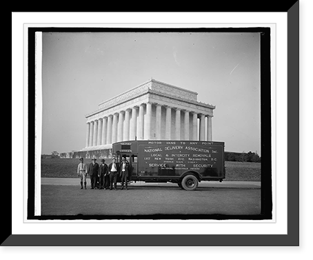 National Delivery Association, Lincoln memorial, Washington, D.C, Antique Print