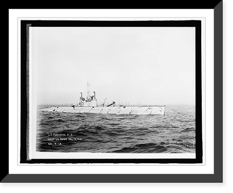 U.S.Submarine K5, Hampton Roads, Dec. 13, 1916, Antique Print