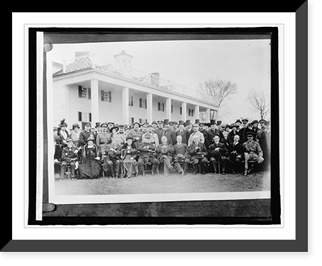 Historic Framed Print, Foreign Missions at Mt. Vernon, [Virginia], 1917,  17-7/8" x 21-7/8"