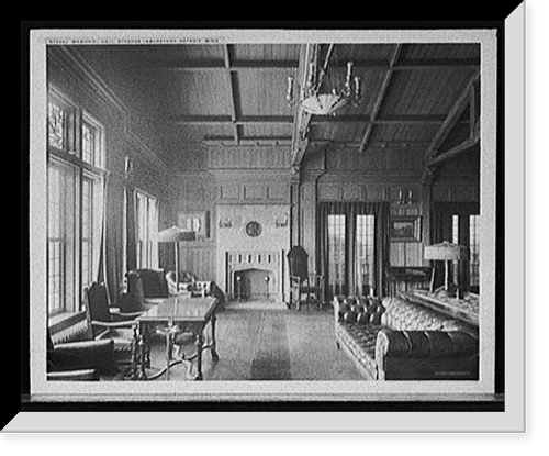 Historic Framed Print, Memorial Hall, [Frederick] Stearns laboratory, Detroit, Mich.,  17-7/8" x 21-7/8"