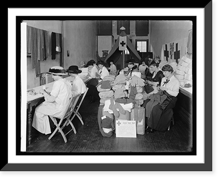 Historic Framed Print, Red Cross, surgical dressing,  17-7/8" x 21-7/8"