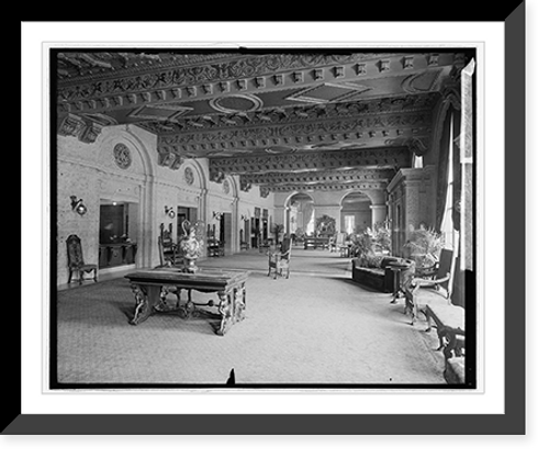 Historic Framed Print, Carlton Hotel, lobby,  17-7/8" x 21-7/8"