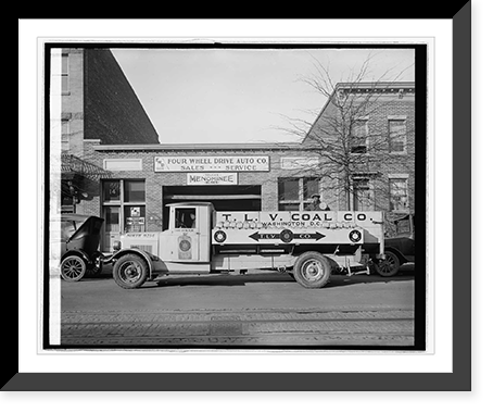 Historic Framed Print, Four Wheel Drive Auto Co. T.L.V. Coal truck,  17-7/8" x 21-7/8"
