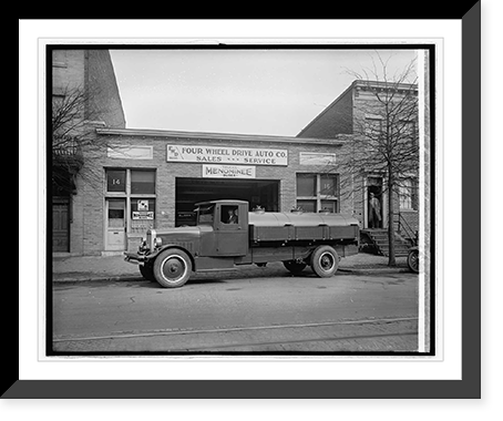 Historic Framed Print, Four Wheel Drive Auto Co. oil truck,  17-7/8" x 21-7/8"