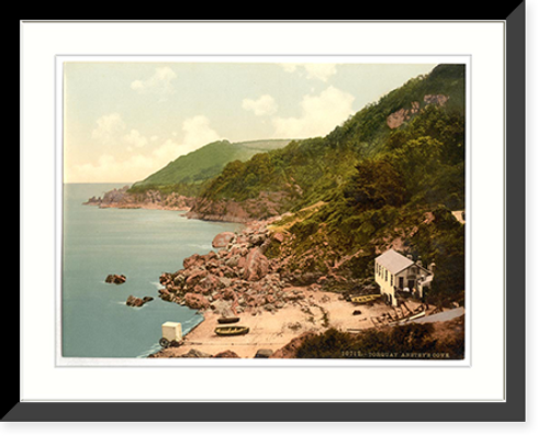 Historic Framed Print, Ansteys Cove Torquay England - 2,  17-7/8" x 21-7/8"