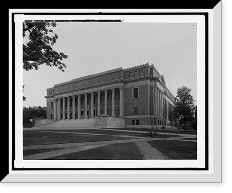 Historic Framed Print, Harry E. Widener Library, Harvard University, Cambridge, Mass.,  17-7/8" x 21-7/8"