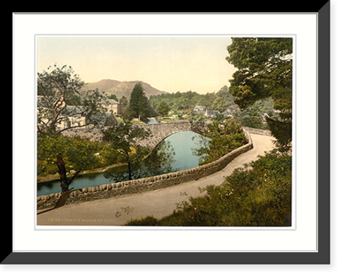 Historic Framed Print, Bridge of Ross Comrie Scotland,  17-7/8" x 21-7/8"