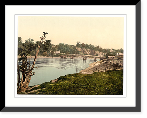 Historic Framed Print, The bridge II Chepstow England,  17-7/8" x 21-7/8"