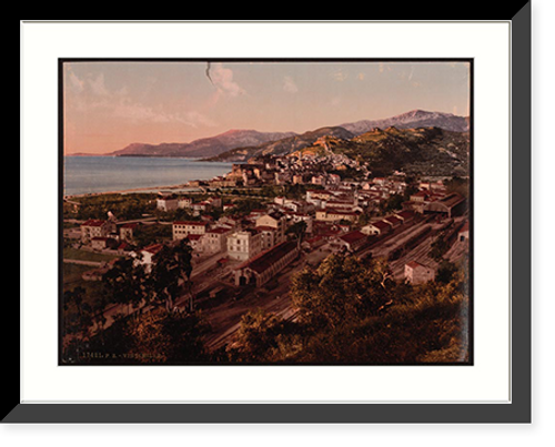 Historic Framed Print, Cityscape Ventimiglia Riviera,  17-7/8" x 21-7/8"