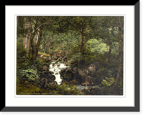 Historic Framed Print, Fairy Glen Waterfall Penmaenmawr Wales - 2,  17-7/8" x 21-7/8"