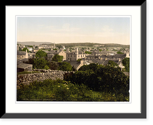 Historic Framed Print, General view Dalbeattie Scotland,  17-7/8" x 21-7/8"