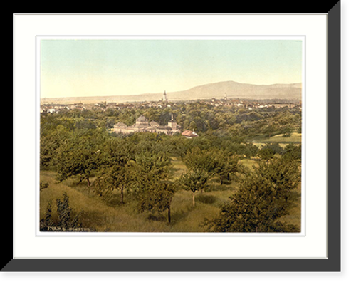 Historic Framed Print, General view Homburg (i.e. Bad Homburg vor der H&ouml;he) Hesse-Nassau Germany,  17-7/8" x 21-7/8"