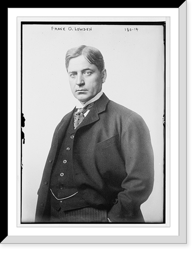 Frank O. Lowden, portrait bust, Antique Poster