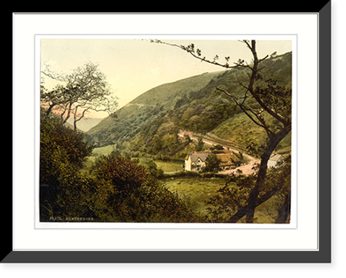 Historic Framed Print, Hunters Inn Lynton and Lynmouth England,  17-7/8" x 21-7/8"