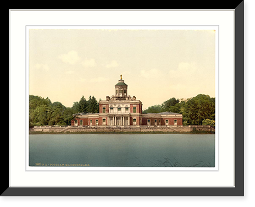Historic Framed Print, Marble Palace Potsdam Berlin Germany,  17-7/8" x 21-7/8"