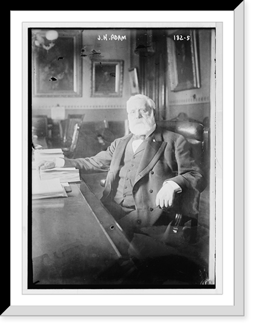 Historic Framed Print, J.N. Adam, seated at desk,  17-7/8" x 21-7/8"