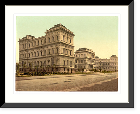 Historic Framed Print, New Academy of Fine Arts Munich Bavaria Germany,  17-7/8" x 21-7/8"