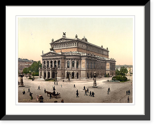 Historic Framed Print, Opera House Frankfort on Main (i.e. Frankfurt am Main) Germany,  17-7/8" x 21-7/8"