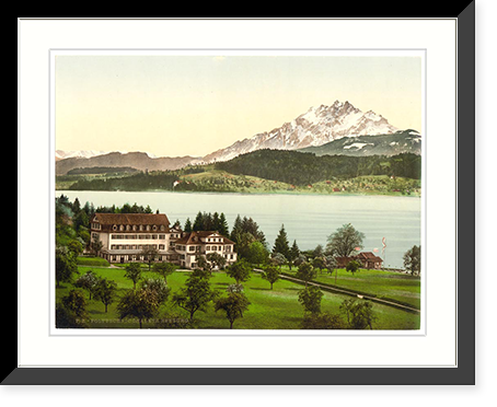 Historic Framed Print, The Polytechnic Chalet Seeburg (i.e. Seeberg) Lucerne Switzerland,  17-7/8" x 21-7/8"