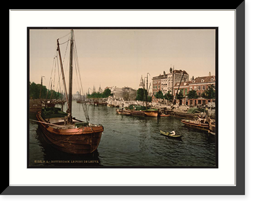 Historic Framed Print, The Port of Leuve Rotterdam Holland,  17-7/8" x 21-7/8"