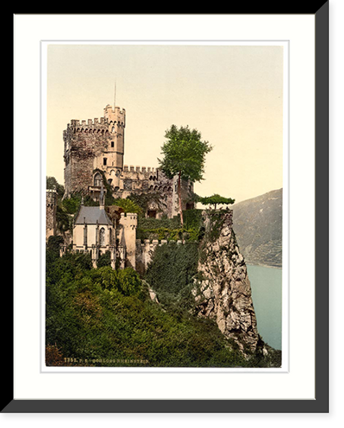 Historic Framed Print, Rheinstein Castle the Rhine Germany - 2,  17-7/8" x 21-7/8"