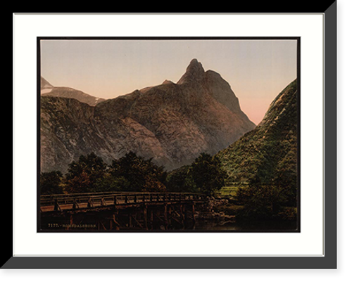 Historic Framed Print, Romsdalshorn Romsdalen Norway,  17-7/8" x 21-7/8"