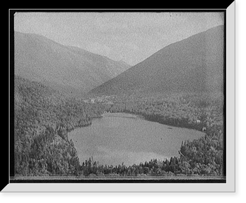 Historic Framed Print, [Franconia Notch and Echo Lake from artist's bluff, White Mts., N.H.] - 2,  17-7/8" x 21-7/8"