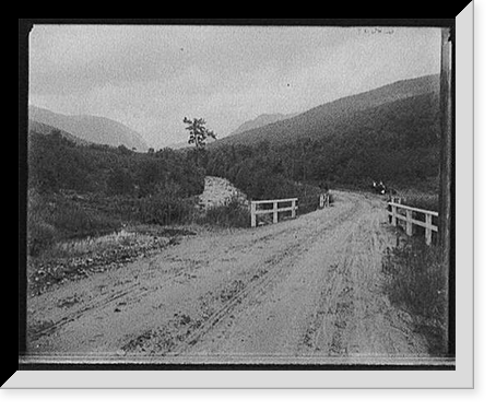 Historic Framed Print, [On the road to Profile House, Franconia Notch, White Mts., N.H.],  17-7/8" x 21-7/8"