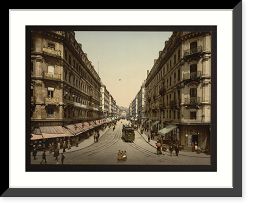 Historic Framed Print, Rue de la Republic Lyons France,  17-7/8" x 21-7/8"