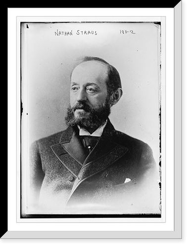 Nathan Straus, portrait bust, Antique Wall Art