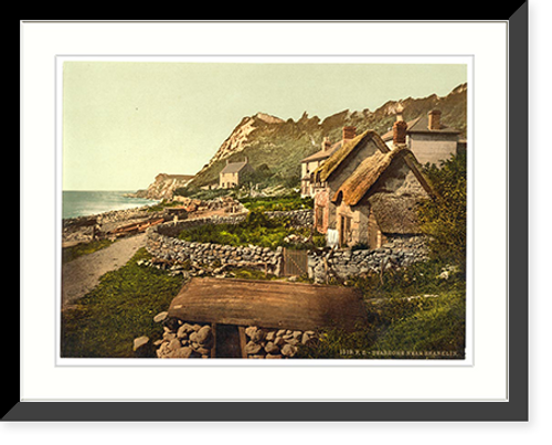 Historic Framed Print, Searshore near Shanklin Isle of Wight England,  17-7/8" x 21-7/8"