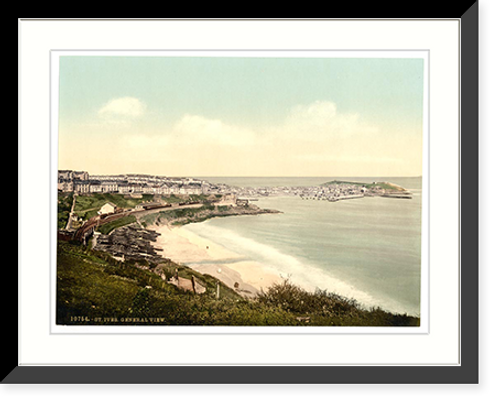Historic Framed Print, St. Ives general view Cornwall England,  17-7/8" x 21-7/8"
