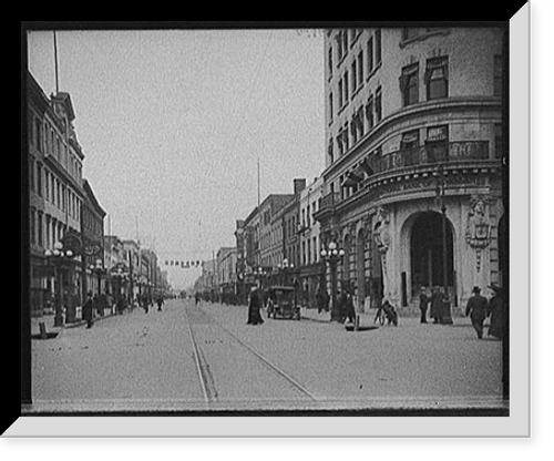 Historic Framed Print, [Broughton, west from Bull, Savannah, Ga.] - 2,  17-7/8" x 21-7/8"