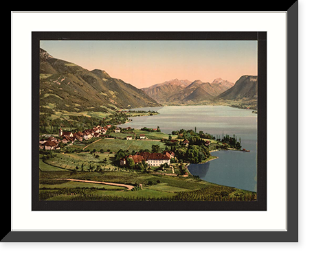 Historic Framed Print, Talloires Annecy France,  17-7/8" x 21-7/8"