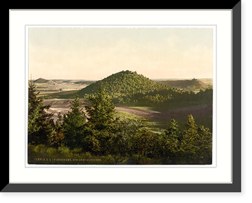 Historic Framed Print, The Three Gleichen Thuringia Germany,  17-7/8" x 21-7/8"