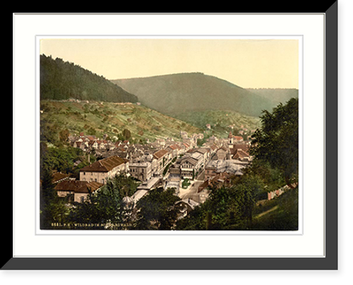 Historic Framed Print, Wildbad Wurtemburg Germany,  17-7/8" x 21-7/8"