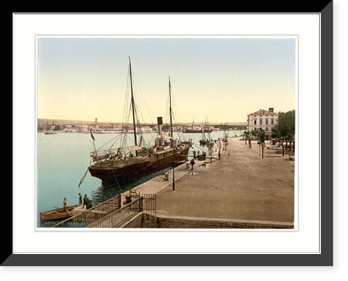 Historic Framed Print, Zara landing place Dalmatia Austro-Hungary,  17-7/8" x 21-7/8"