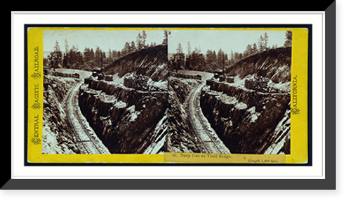 Historic Framed Print, Deep cut at Trail Ridge. Length 1000 feet,  17-7/8" x 21-7/8"