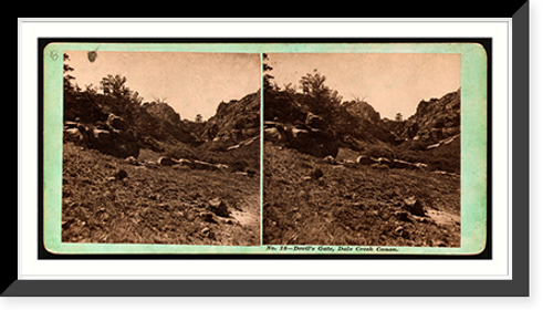 Historic Framed Print, Devils Gate Dale Creek Canon,  17-7/8" x 21-7/8"