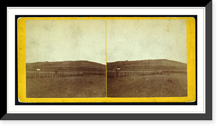 Historic Framed Print, Lawrence Kansas from fort State University on the left 323 miles west of St. Louis Mo.,  17-7/8" x 21-7/8"