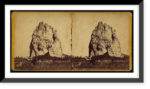 Historic Framed Print, The lone rock in Pleasant Park; 150 feet high,  17-7/8" x 21-7/8"