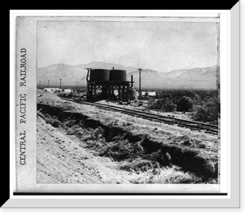 Historic Framed Print, Lower crossing Humboldt River 254 miles from Sacramento,  17-7/8" x 21-7/8"