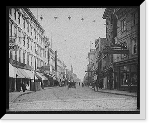 Historic Framed Print, [King Street, south, Charleston, S.C.],  17-7/8" x 21-7/8"