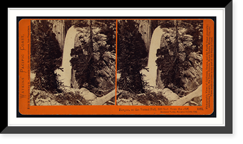 Historic Framed Print, Piwyac or the Vernal Fall 300 feet from the cliff Yosemite Valley Mariposa County Cal.,  17-7/8" x 21-7/8"